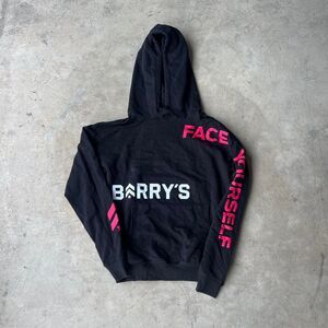 Barry’s Bootcamp WomenS spell out hoodie Black size XS